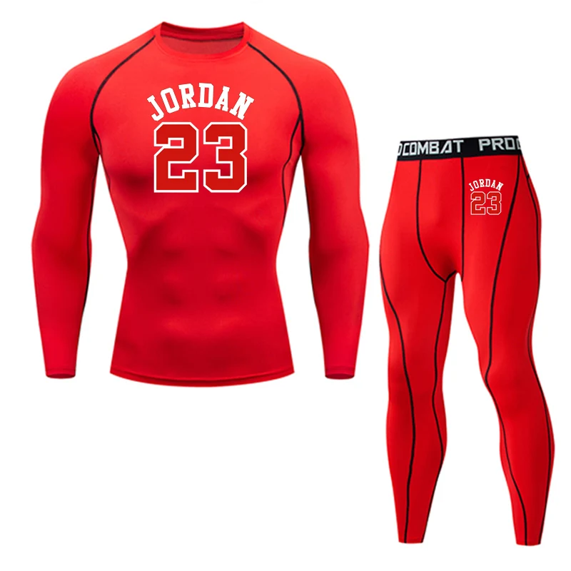 red Спортивная одежда для мужчин, для бега, базовый слой, мужские компрессионные колготки, для баскетбола, тренировочные леггинсы, компрессионное, для бега, термо нижнее белье - Цвет: red