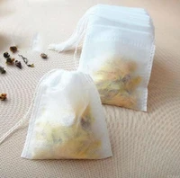 dhl 500 lot high quality 100pcslot teabags 5 5 x 7cm empty tea bags with string heal seal filter paper for herb loose tea