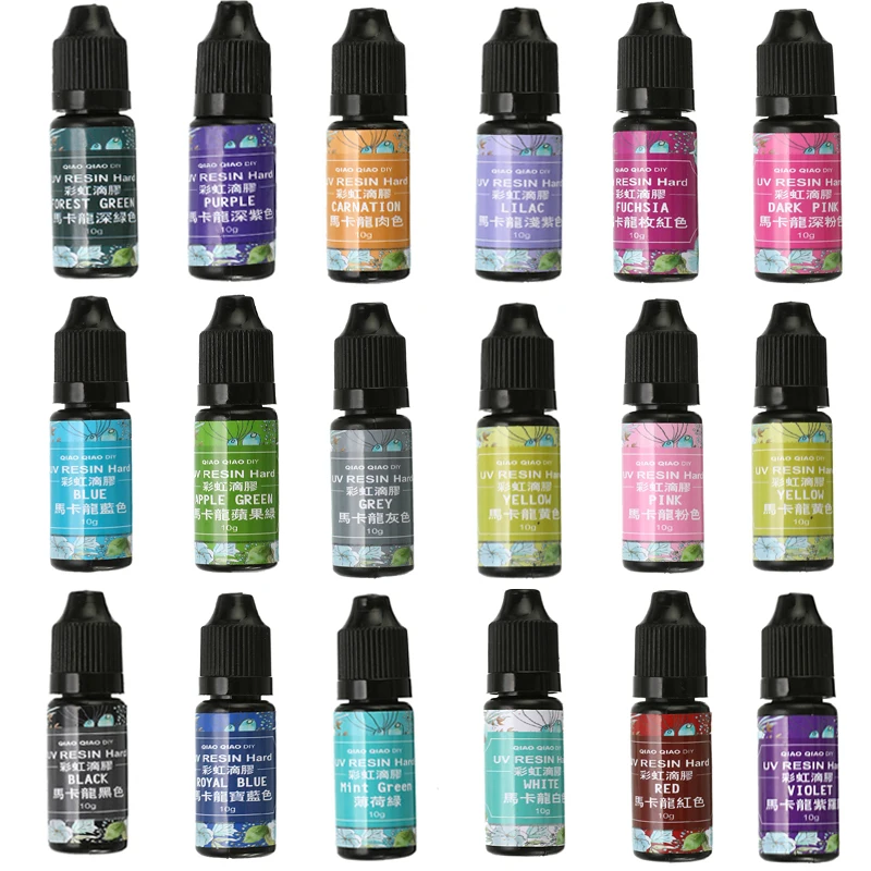 Ультрафиолетовый полимер 10 г клей для УФ смолы Быстросохнущий краситель пигмент