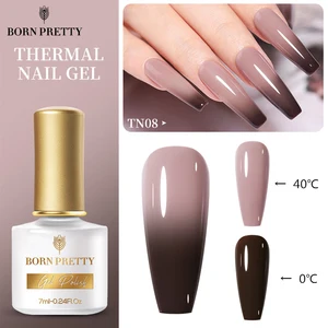 BORN PRETTY 7ml Thermal Nail Gel Polish Glitter Temperature Color Changing Gel DIY for Soak Off UV G in USA (United States)