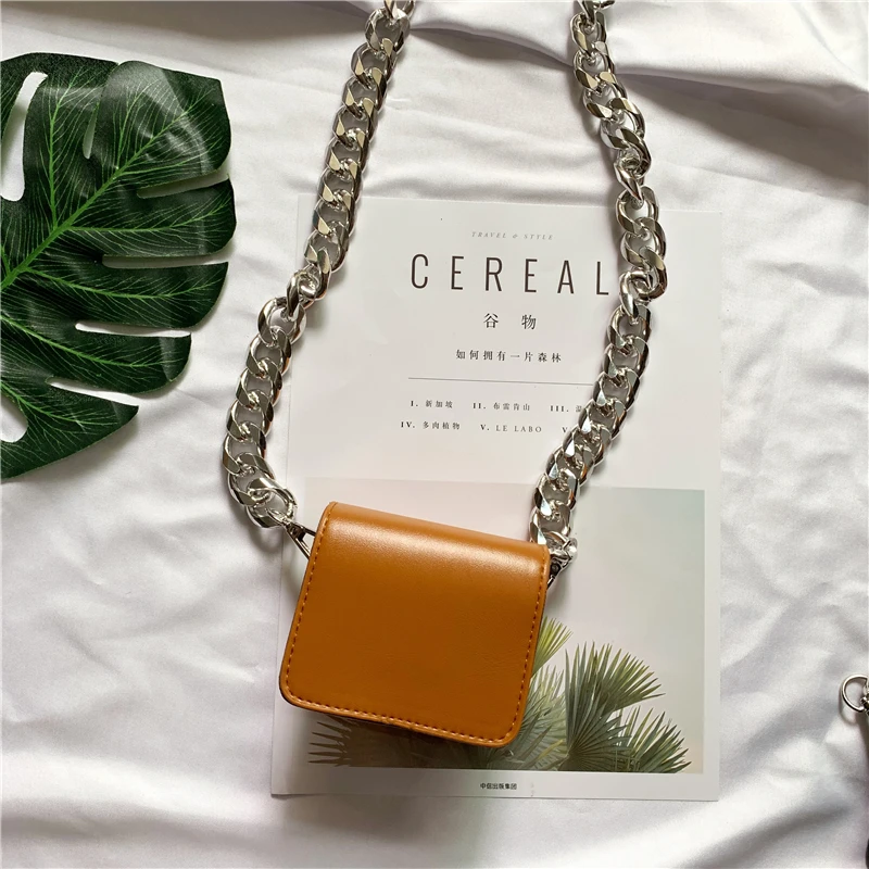 Модная Маленькая женская сумка из искусственной кожи с цепочкой через плечо