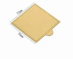square 7cm 100 шт./компл. Золотой коврик для Мусса нижние пены торт база Панели Бумага плата Multi Форма десерт лоток для рождественского кекса украшения инструменты - Цвет: square 7cm