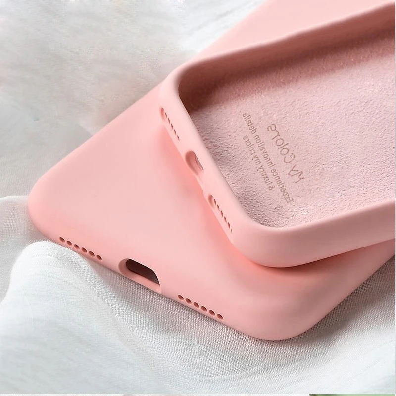 Роскошный оригинальный силиконовый чехол для iPhone SE 2020 11 Pro Max XR XS X Black i Phone Cover Apple 6 6S