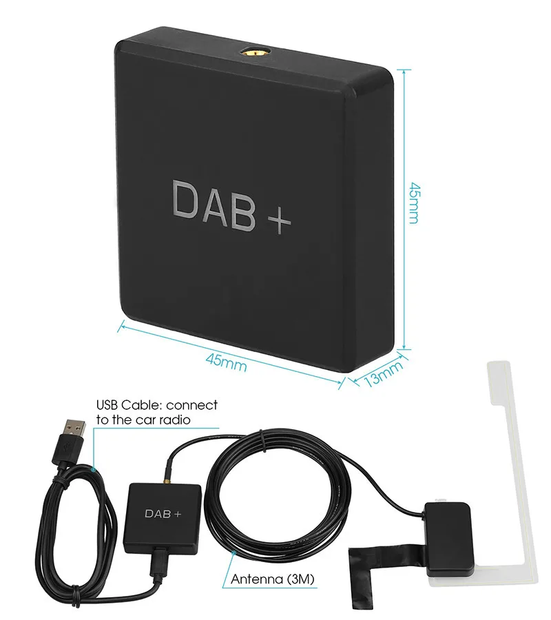 Цифровая радиоантенна DAB + Box тюнер для автомобильного Радио Android FM приемник USB