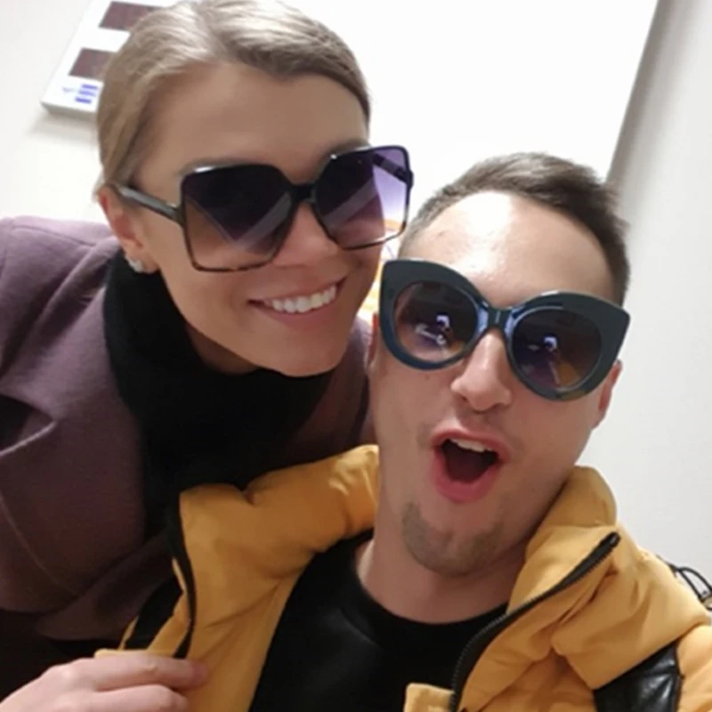 Emosnia Cateye Солнцезащитные очки для женщин винтажные градиентные очки классический кошачий глаз козырек Солнцезащитные очки Оттенки для женщин очки UV400