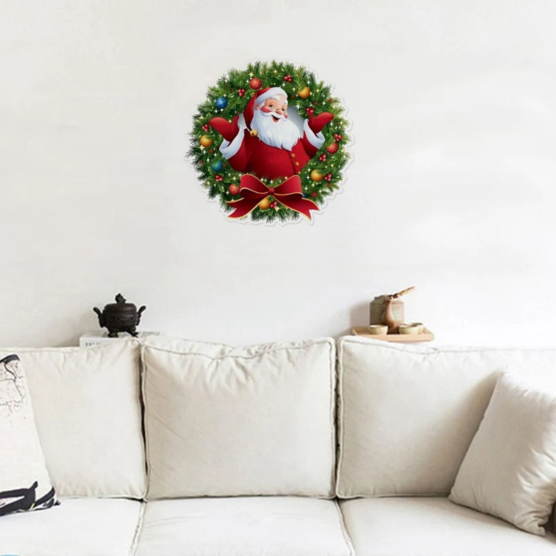 

Merry Christmas Santa Wall Stickers Window Glass Festival Wall Sticker Mural Art New Year Christmas Home Decorations