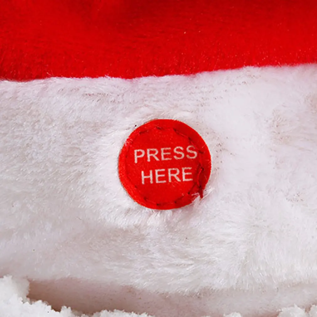 

Music Christmas Hat Singing Adults and Kids Christmas Caps Thick Ultra Soft Plush Santa Claus Holidays Fancy Dress Hats