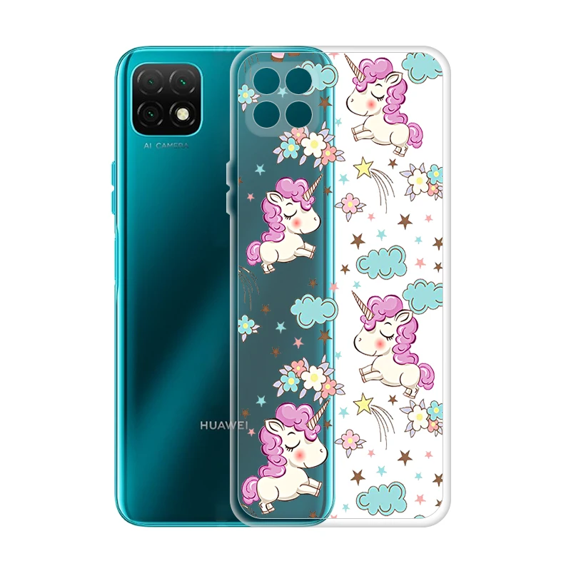 for huawei nova y60 case clear silicone soft tpu shockproof phone cover for huawei novay60 funda capa cute cartoon free global shipping