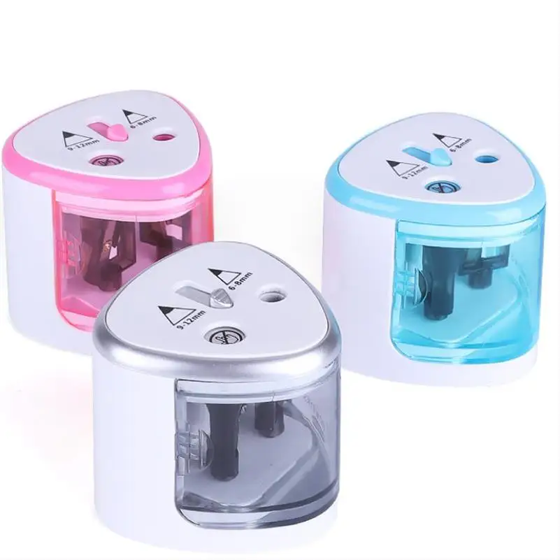 Электрическая точилка для карандашей автоматическая с двумя отверстиями