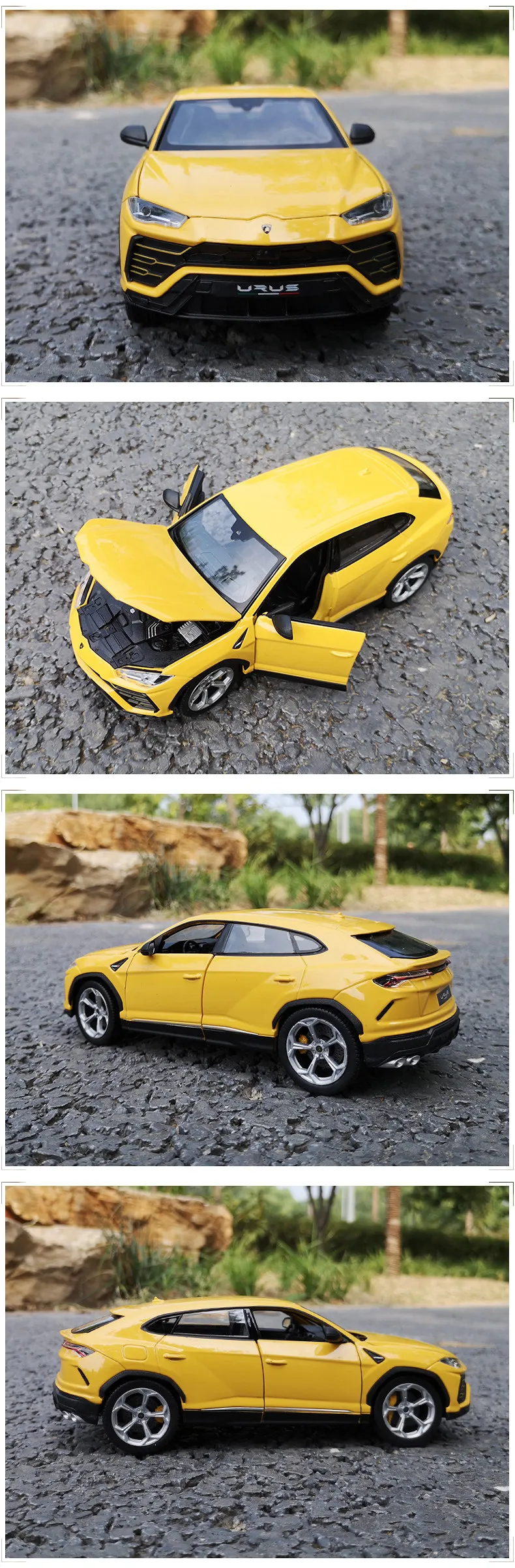 Welly 1:24 Lamborghini Urus желтый автомобиль сплав модель автомобиля моделирование автомобиля украшение коллекция Подарочная игрушка Литье под давлением модель игрушка для мальчиков
