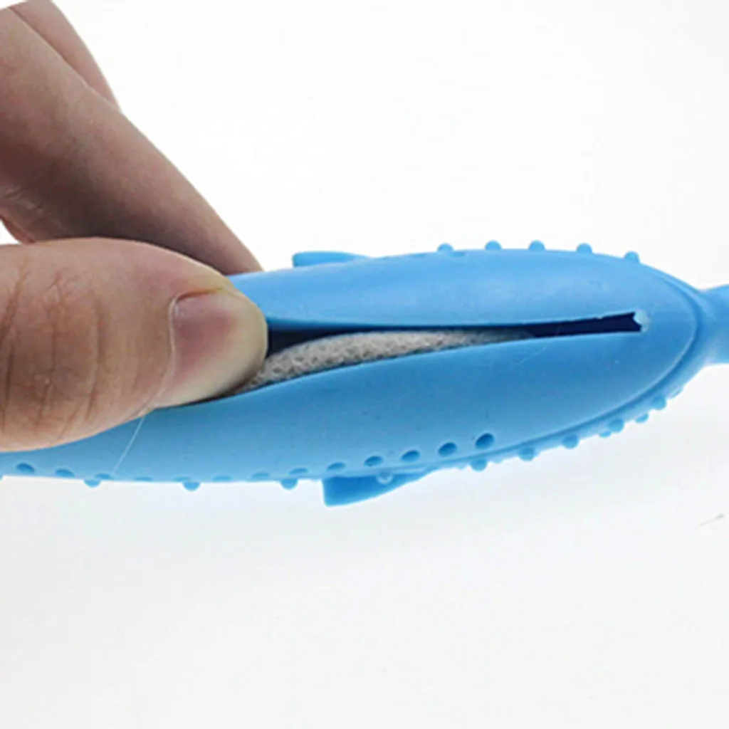 Зубная щетка для собак зубная чистки зубов животных Силиконовая мяты рыбы кошки