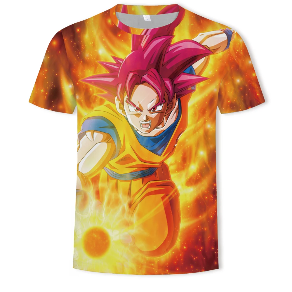 Летний Лидер продаж Dragon Ball Z тема высокая мода футболка с рисунком из мультфильма