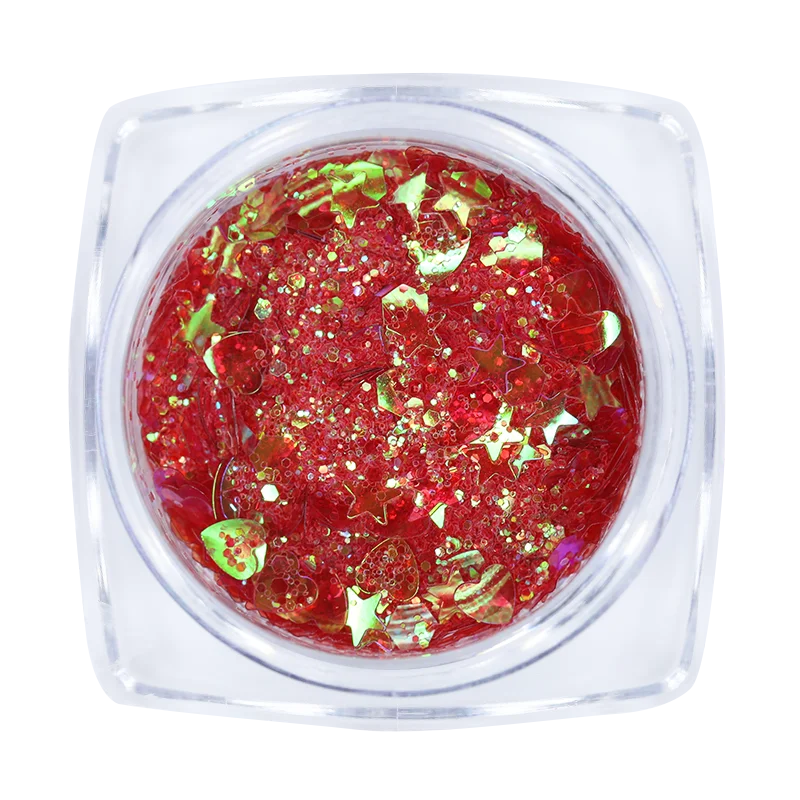 Ur Sugar Star голографический блестящий для ногтей Блестки Серебряные Красочные наконечники блестящие, дизайн ногтей украшения для салона дома DIY - Цвет: Оранжевый