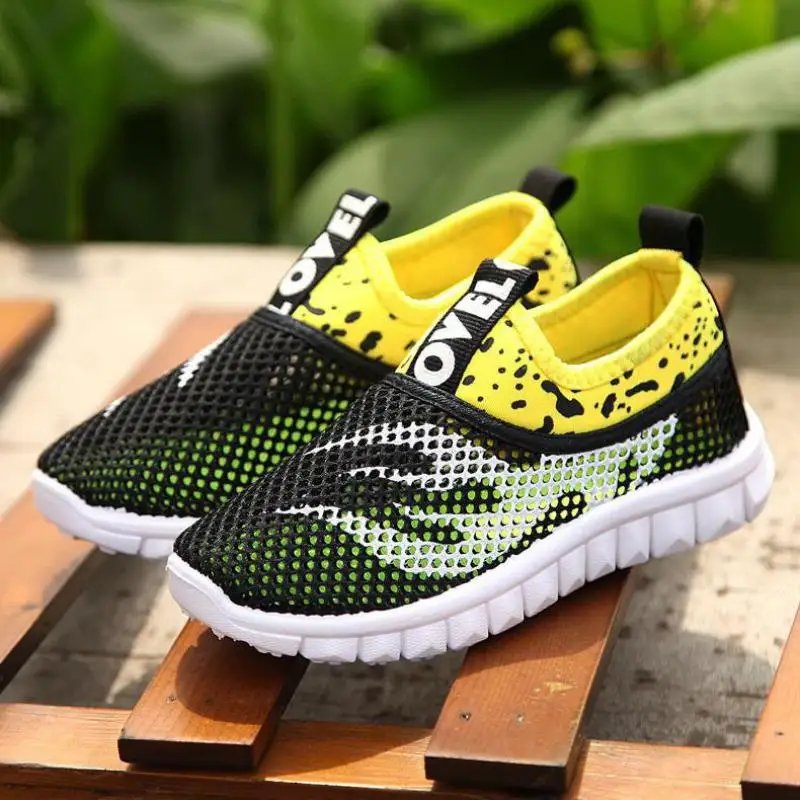 

Dropshipping Summer Boys Girls Running Shoes Kids Sneakers for Mesh Breathable Children Shock Absorption Soft Rubber Sole School
