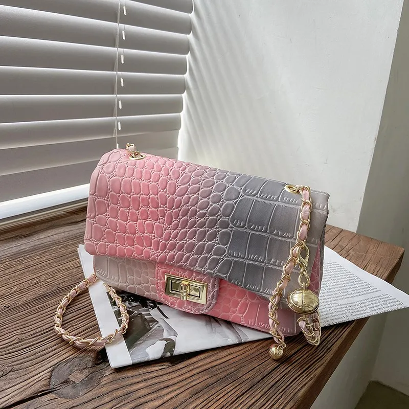 

2021 New Fashion All-match Simple Shoulder Bag Color Bag Lady Elegant Candy Color Handbag Small Square Bag Sac De Messager