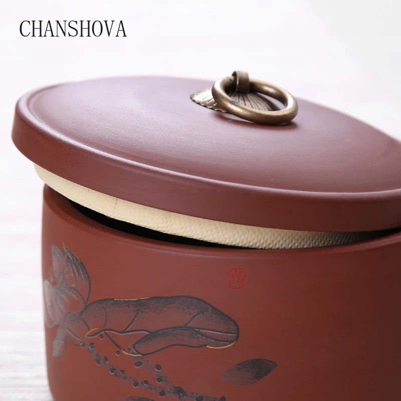 Керамическая коробка для чая CHANSHOVA герметичный контейнер хранения из фиолетовой