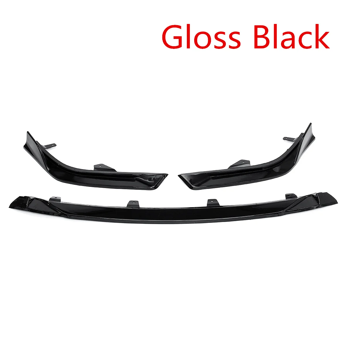 Gloss Black Карбоновый вид/Черный Автомобильный передний бампер сплиттерная губа плавники Комплект тела споиловый диффузор подходит для Lexus ES 350 300h - Цвет: Gloss Black