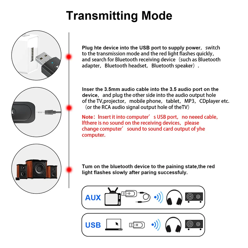 

Usb-адаптер bluetooth для PS4, стабильный адаптер 3,5 мм Bluetooth 5,0 + EDR USB