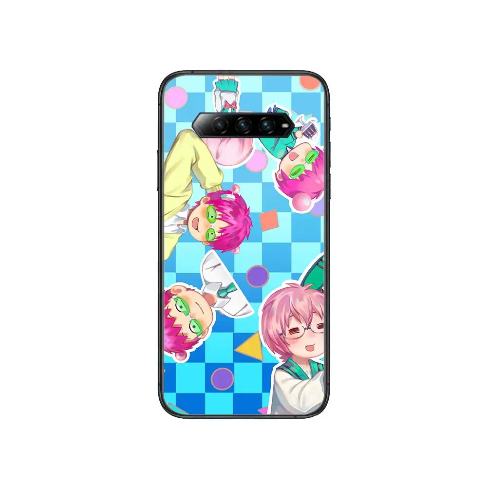

the disastrous life of saiki k Anime Phone Case For xiaomi Black Shark 2 3 3s 4 Pro Helo Black Cover Silicone Back Prett