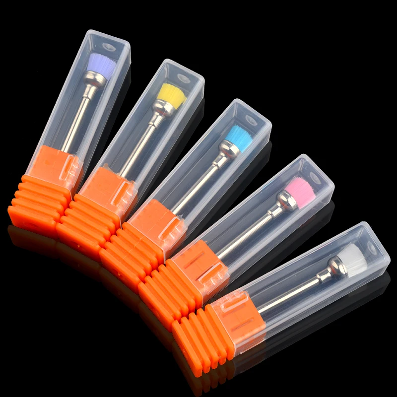 

5pcs Silicone Milling Cutter Remover Gel Polish Cleaning Brush Nail Drill Bits Set for Milling Machine Manicure Accessories