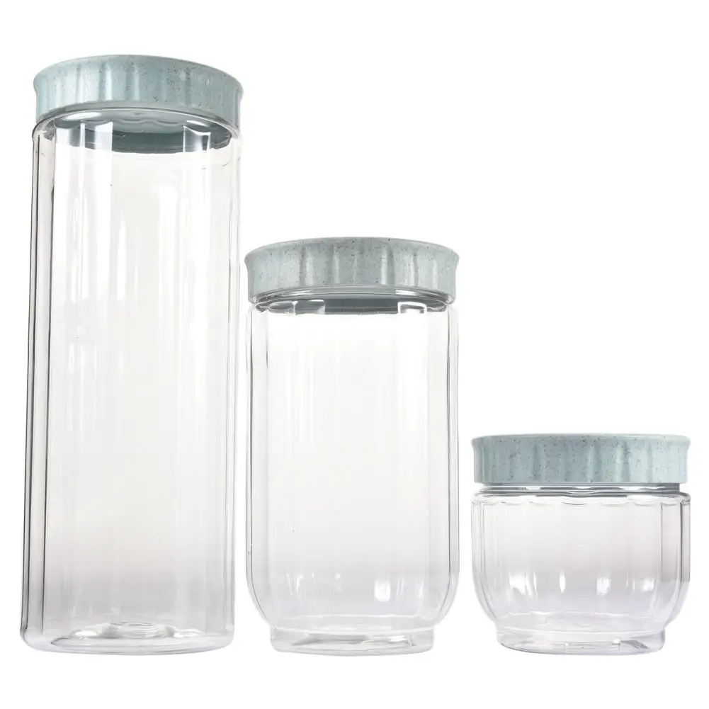 Прозрачная пластиковая герметичная банка бытовая для хранения молока порошка