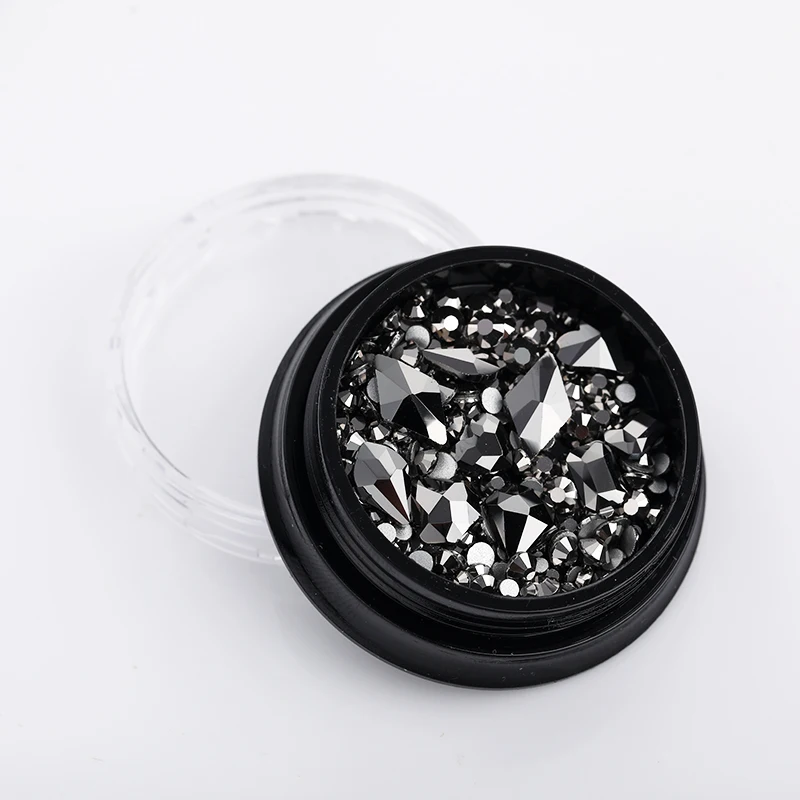 

Crystals Clear AB Nail Art Rhinestones DIY Non Hotfix Flat Back Acrylic Nail Stones Gems For 3D Nails Art Decorations 1 Box