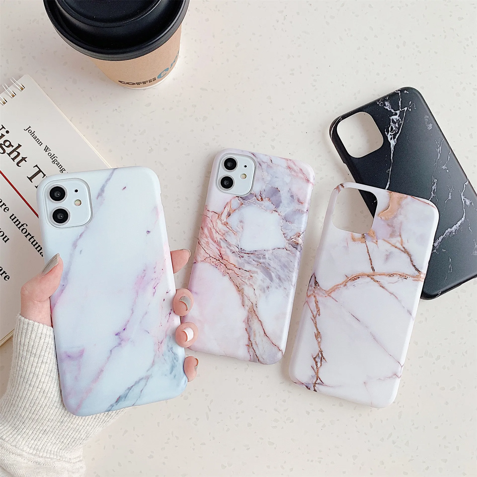 Популярный Роскошный Мраморный чехол для телефона iPhone 11 Pro Max Xr X Xs матовый мягкий
