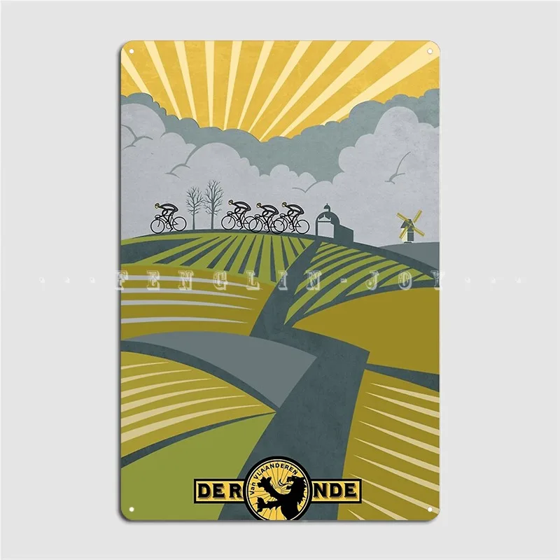 

Ретро-постер Vlaanderen для езды на велосипеде, металлическая табличка, клубный домашний фон, Настенный декор, жестяной знак, постер