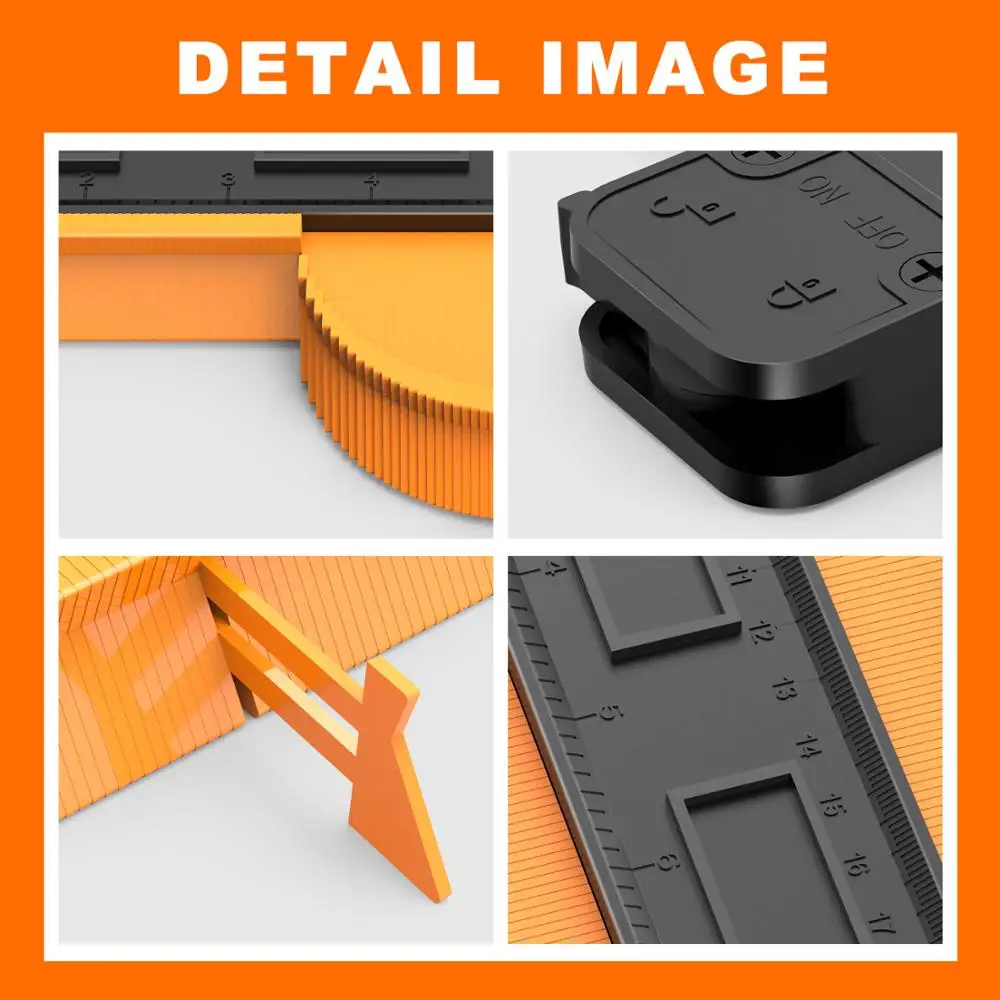 

5/6/10 inch Contour Gauge Duplicator Profile Gauge Measure Copy Tool with Adjustable Lock Precisely Measuring Tool