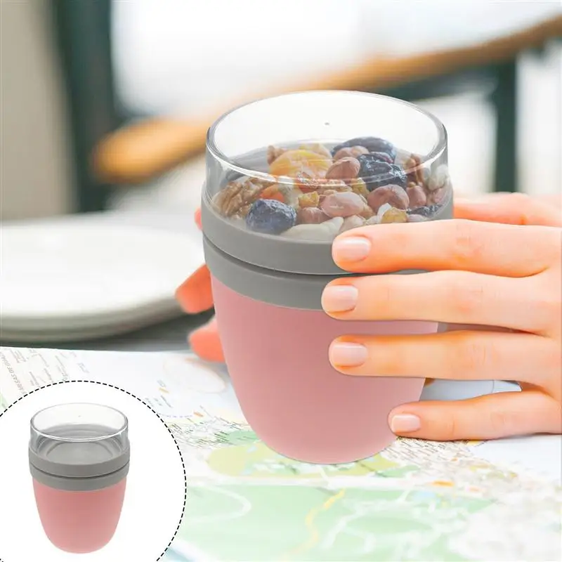 

1pc Travel Portable Yogurt Fresh-keeping Cup Lunch Container Food Jar Container