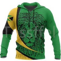 tessffel county flag africa jamaica king emblem lion newfashion tracksuit 3dprint menwomen streetwear pullover funny hoodies a8