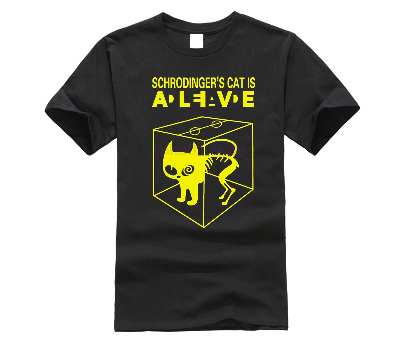 Schrodingers футболка с котом наука гик футболки для мужчин женщин комикс Шелдон Пешие