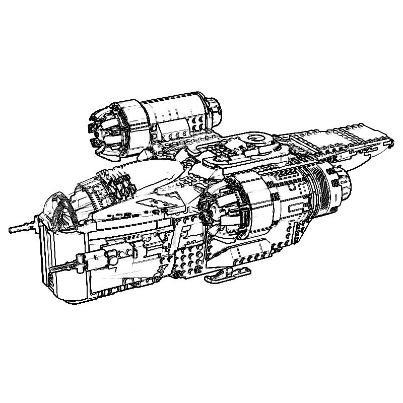 

Movie Series 032002 Auf Lager Star Building Block Spaceship UCS Razor Crown Compatible With 75292 Toys 1023pcs DIY Building Bloc