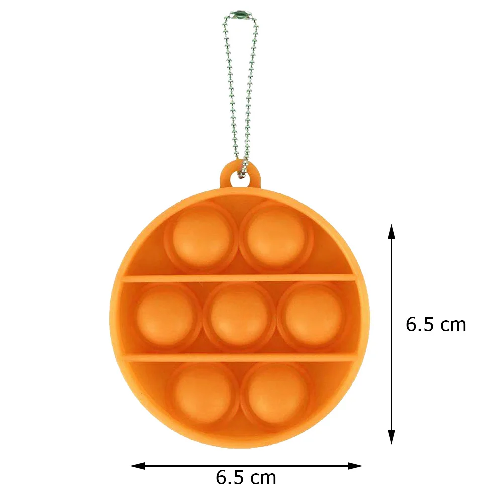 

Push Bubble Sensory Toy Autism Relief Stress Silicone Keychain Fidget Toy Adult Children Desktop Toy Stress Reliever Fidget Toy