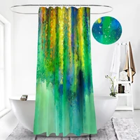 color abstract flower shower curtains for bathroom shower bathtub curtains waterproof polyester 3d shower curtains