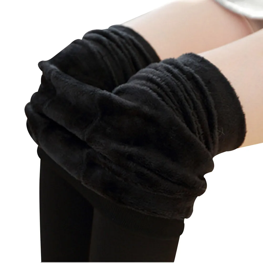 Новинка теплые флисовые Колготки женские мягкие леггинсы штаны с флисовой