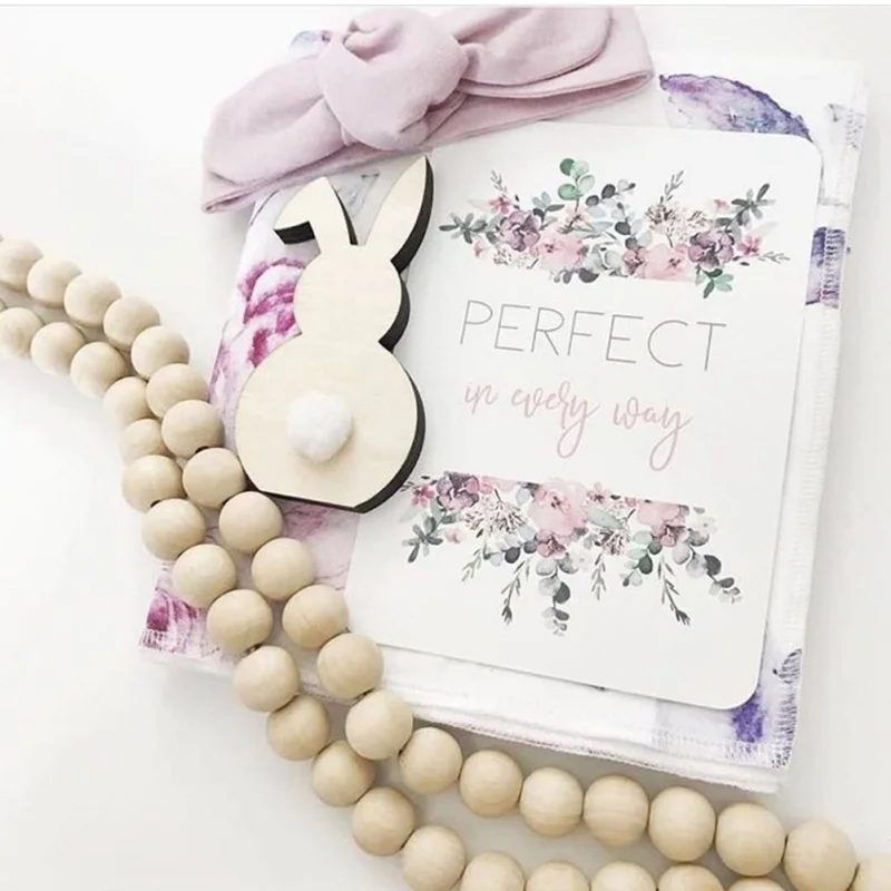 Прекрасный скандинавский стиль деревянный кролик украшения Детская комната