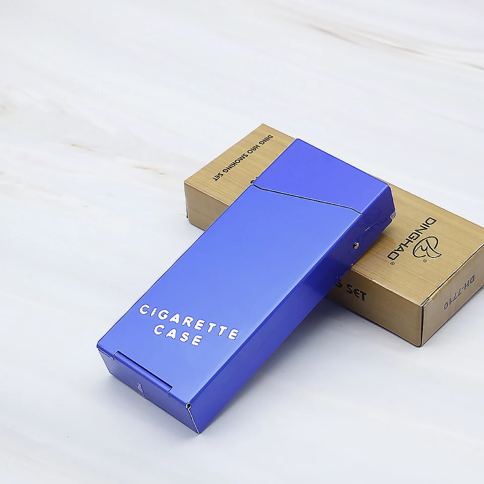 Holds 20 Cigarettes Aluminium Alloy Cigarette Case Cover Portable Ladies Box Sleeve Tobacco Smoking Accessories | Дом и сад