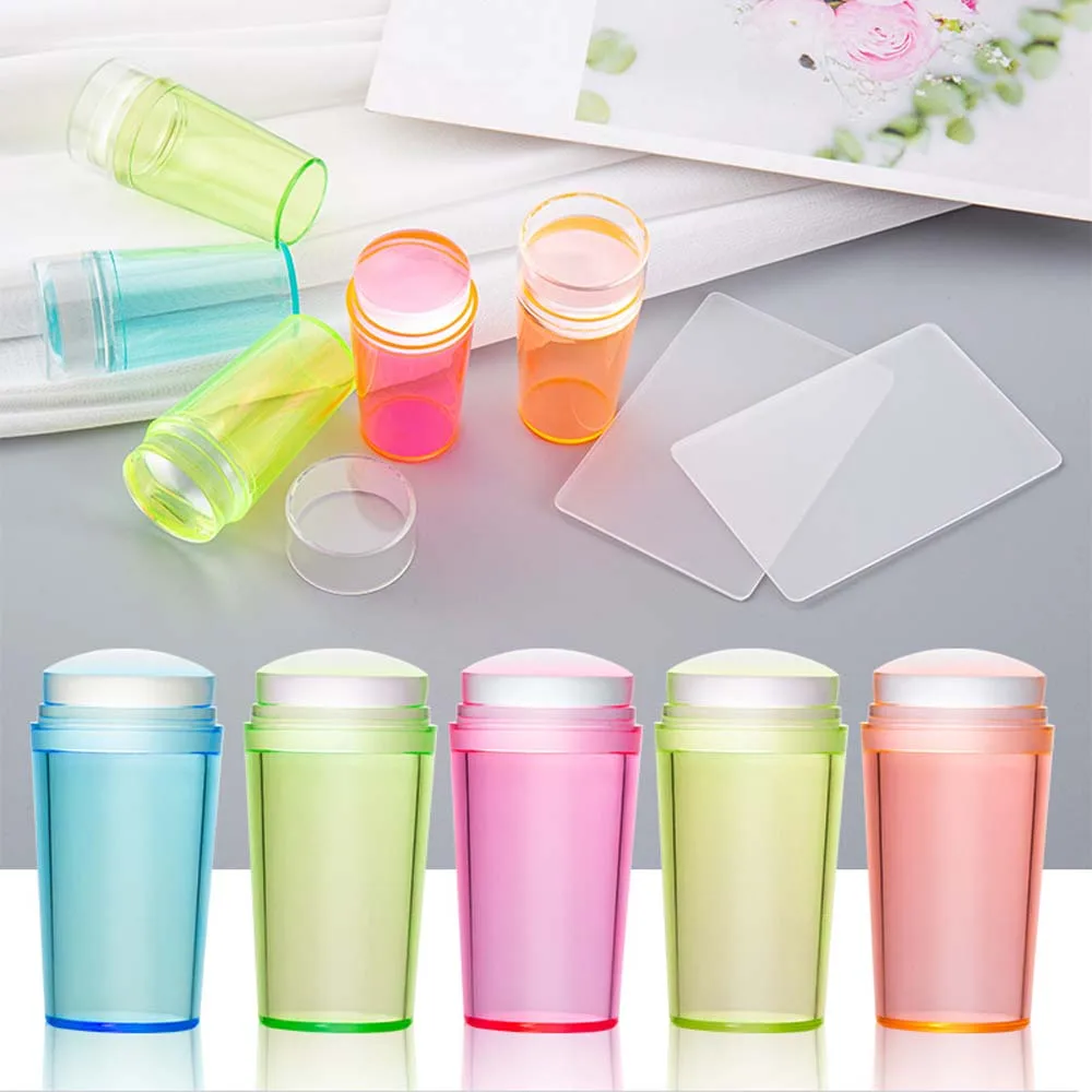 

Мини прозрачный желе для дизайна ногтей штамп Ракель набор «сделай сам» для ногтей с дизайнерским принтом силиконовая головка шаблон штамп...