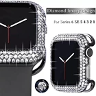 Чехол для часов Apple Watch, 44, 40, 42, 38 мм, со стразами, металлический, для iWatch 6, SE 5, 4, 3, 2, 1