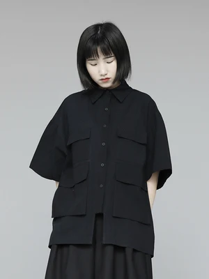 Комбинезоны большие карманы свободные INS повседневные с короткими рукавами