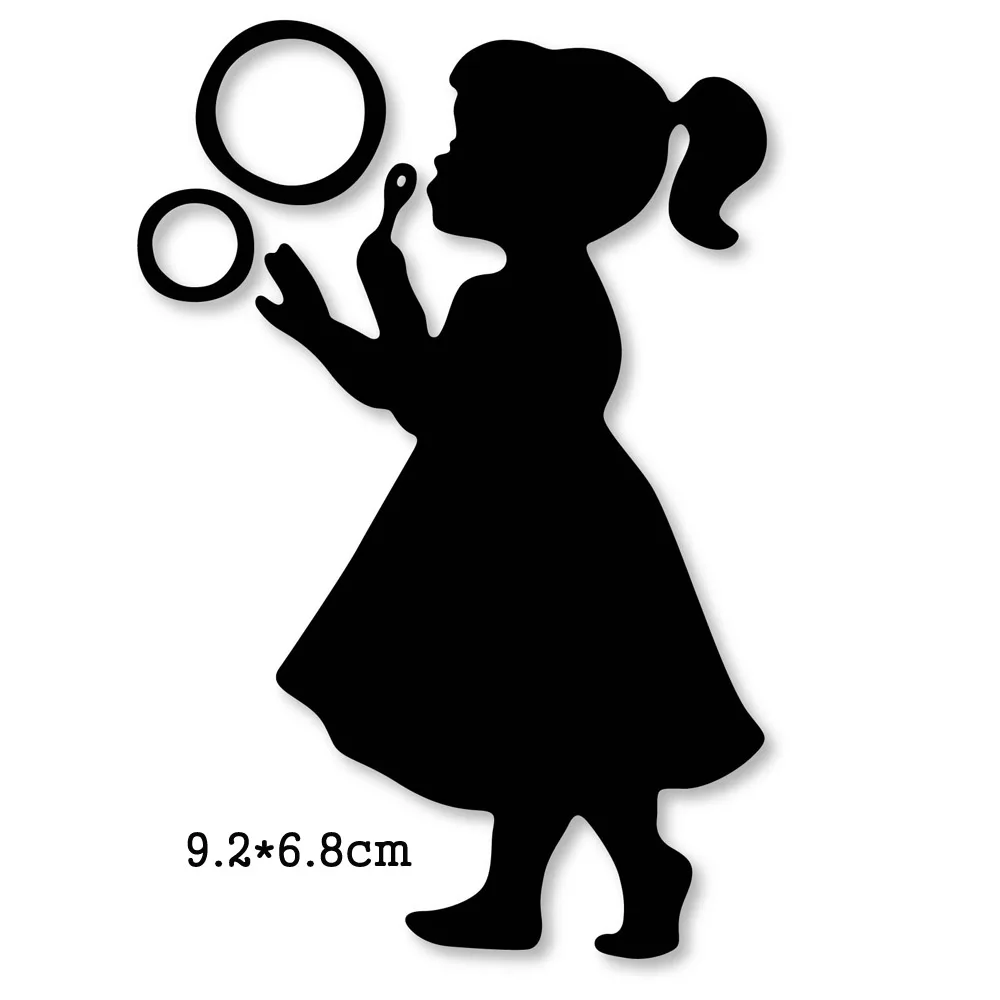 

Metal Cutting Dies Girl blowing bubbles 2020 New craft die diy Scrapbooking stencil mould emboss paper card making template