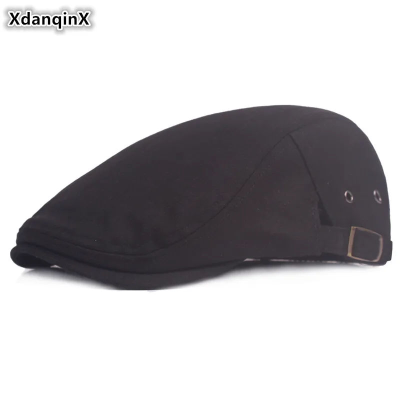 

XdanqinX Adult Men's Cotton Berets Simple And Stylish Tongue Caps Adjustable Size Men Sports Cap Snapback Hat Bone Dad's Hats