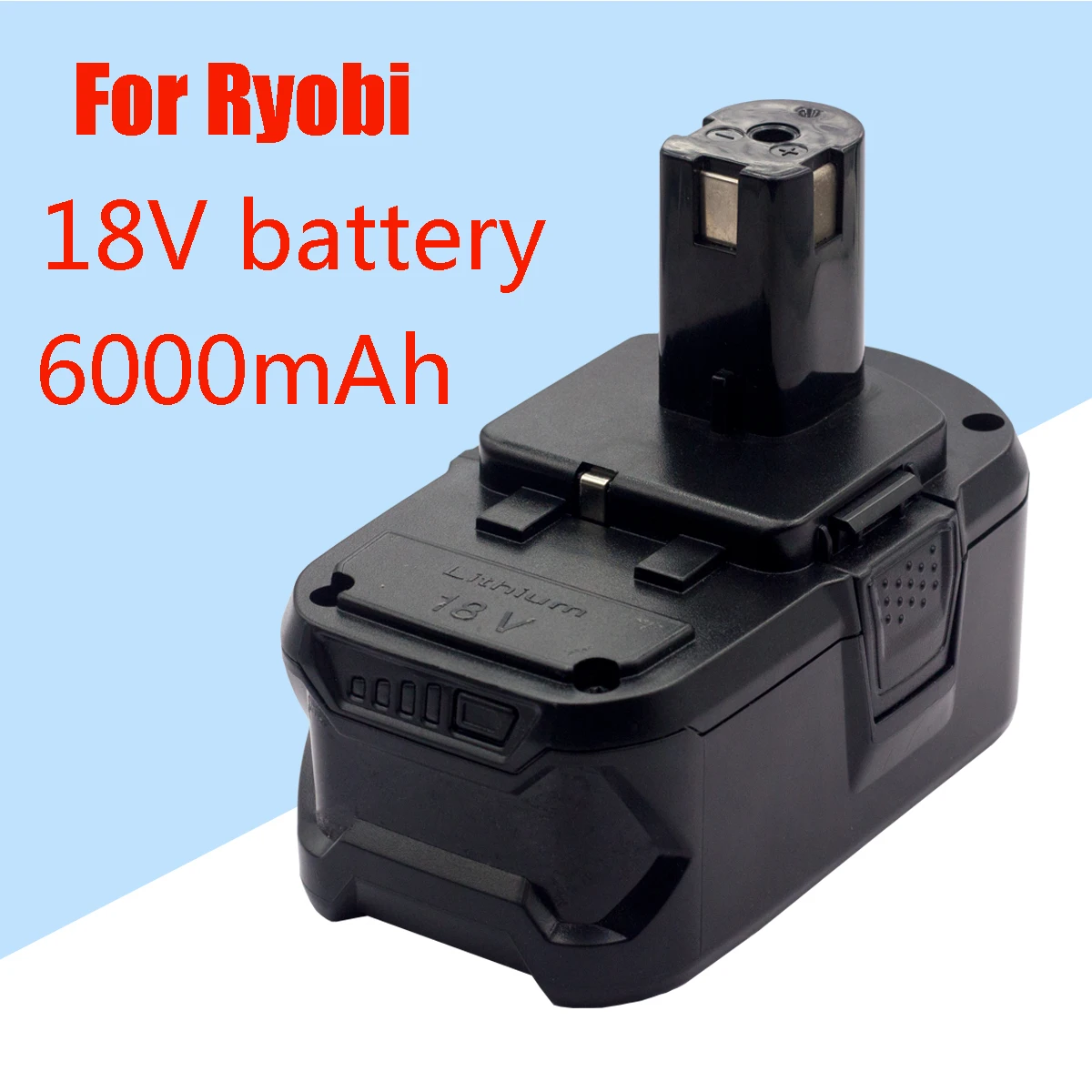 

18V Li-ion 6Ah Rechargeable Battery for Ryobi18v Power Tools BPL1820 P108 P109 P106 P105 P104 P103 RB18L50 RB18L40 Battery