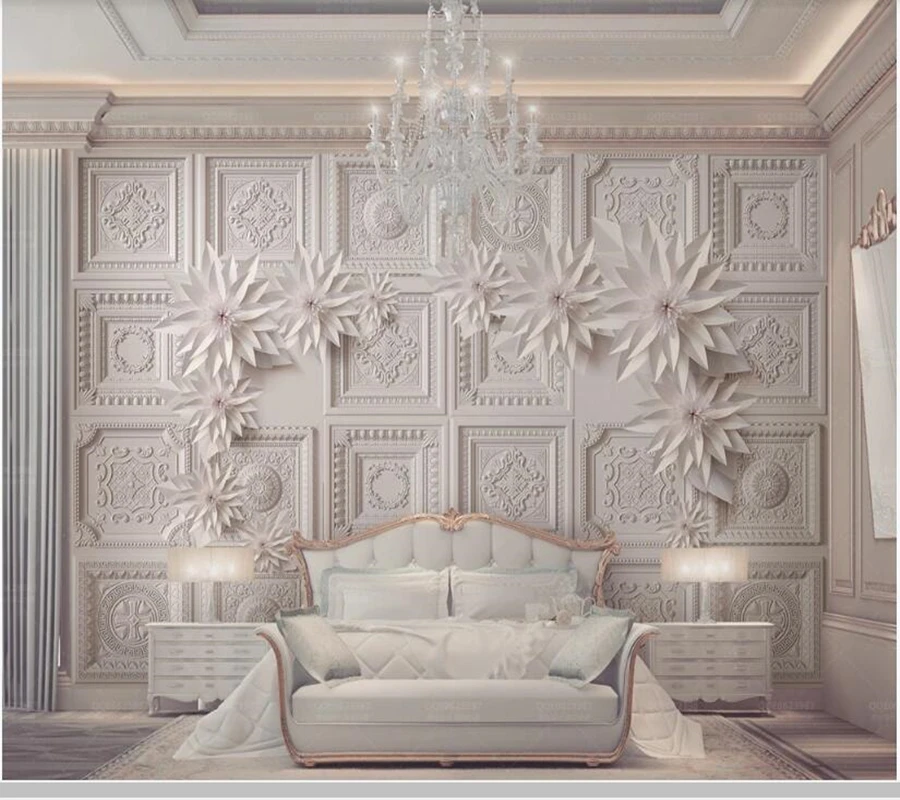 

Обои 3d с рельефной кирпичной стеной и цветами, для гостиной, спальни, кухни