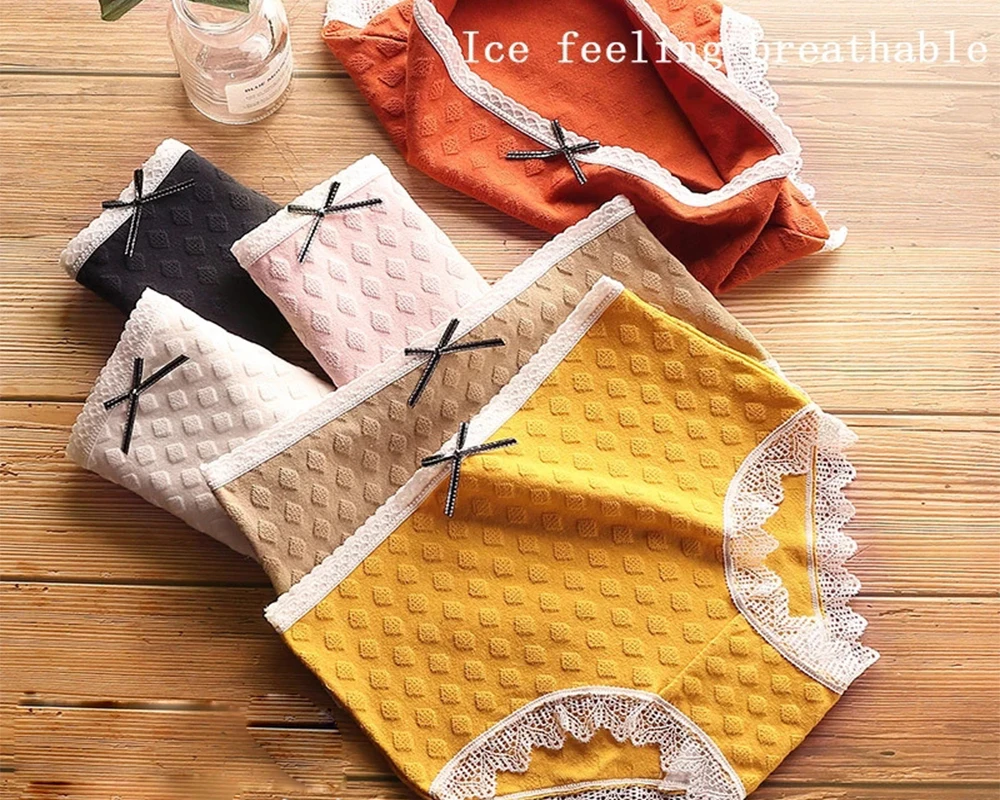 3 шт. 100% нижнее белье из чистого хлопка женские трусики со средней посадкой