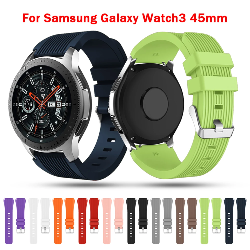 

Ремешок силиконовый для Galaxy Watch 46 мм 45 мм, спортивный браслет для Samsung Gear S3 Frontier/Classic HUAWEI GT2 Pro 46 мм/Amazfit Pace, 22 мм