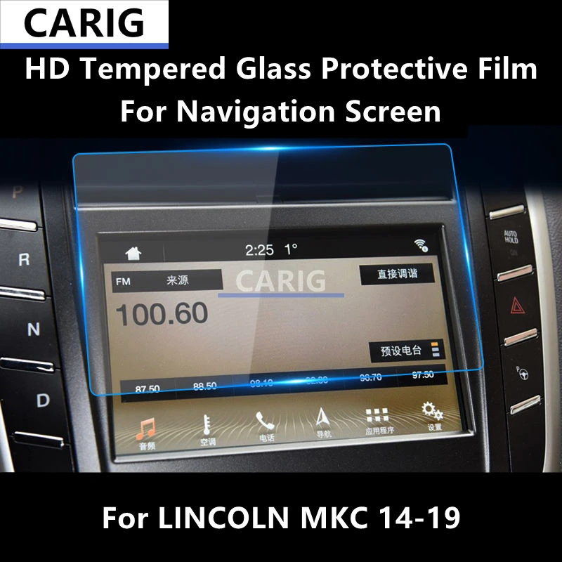

For LINCOLN MKC 14-19 Navigation HD Tempered Glass Protective Film Anti-scratch Repair Film Accessorie Refit