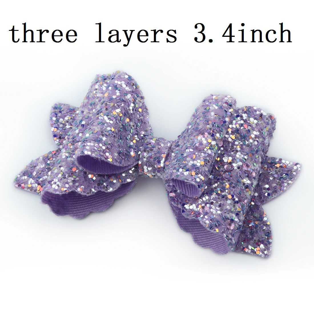 three layers-4 1 шт., заколки для волос для девочек, блестящие банты с зажимом, 3 дюйма, заколка-бабочка, заколки для волос, принт в виде сердца, звезды, патриотизм, точечный дизайн - Цвет: three layers-4