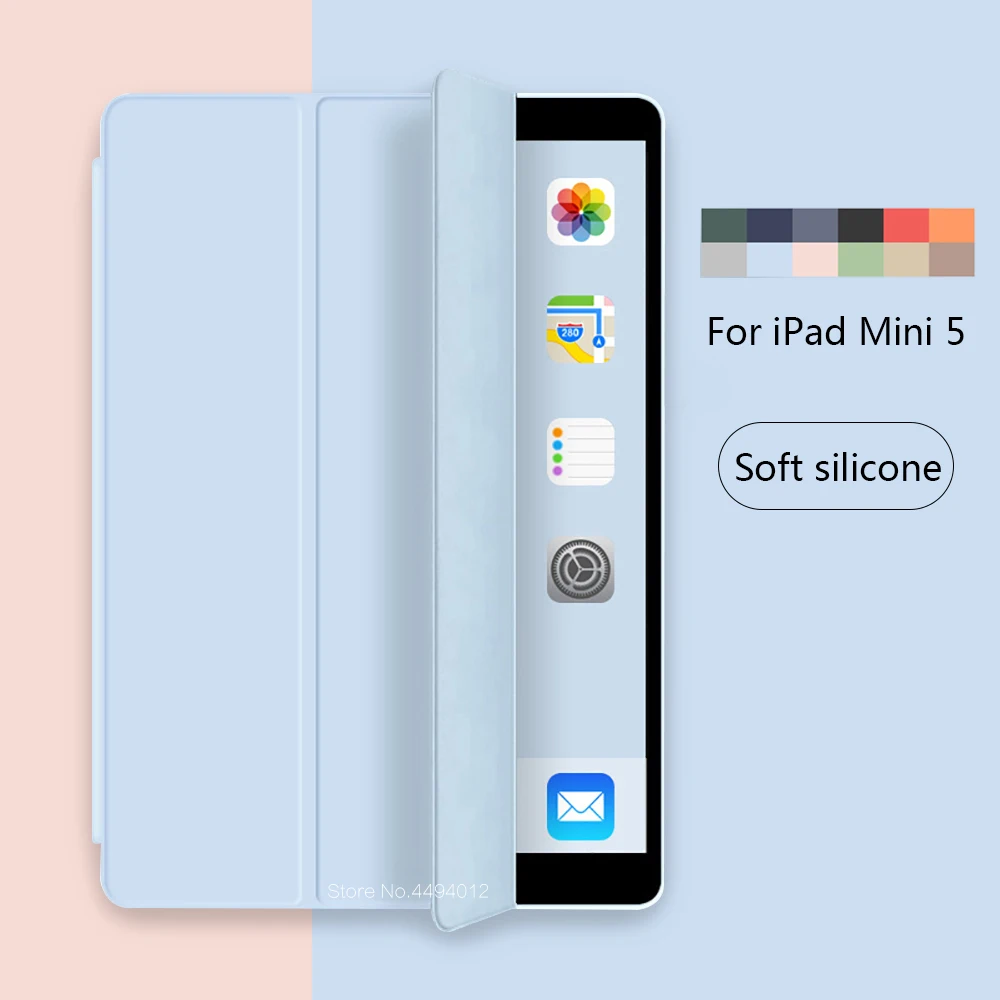 Мягкий силиконовый чехол для Tablet IPad Mini 5 2019 релиз A2133 A2124 A2125 A2126 Funda стенд Смарт